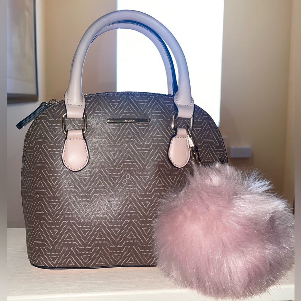 Small Aldo Brown and Light Pink Bag